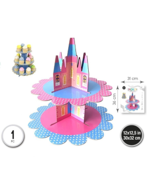 Torre Cupcake Castillo - Platos, Vasos y Servilletas