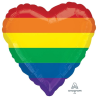 Globo Metalizado Corazon Arcoiris 18/45 - Dia Del Orgullo Gay