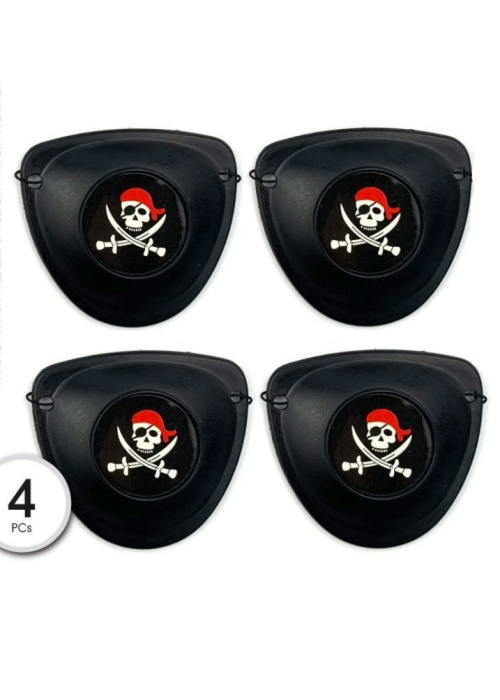 Parche Pirata 4 unidades para Piñatas - Complementos de Piratas