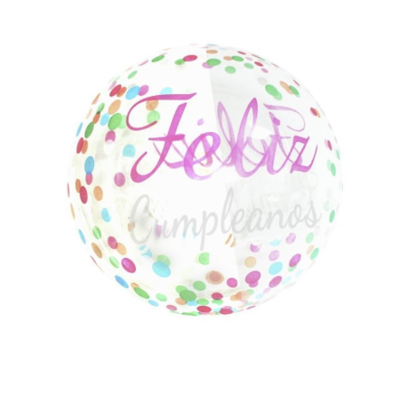 Globo Burbuja Feliz Cumpleaños - Globos de Latex