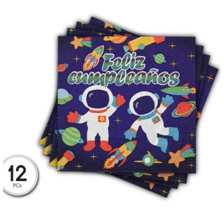 Servilletas de Astronautas 12 Unidades