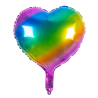 Globo Corazon Arcoiris Foil - San Valentin