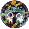 Platos de Astronauta 23cm 6 Unidades - Fiestas de Cumpleaños del Espacio