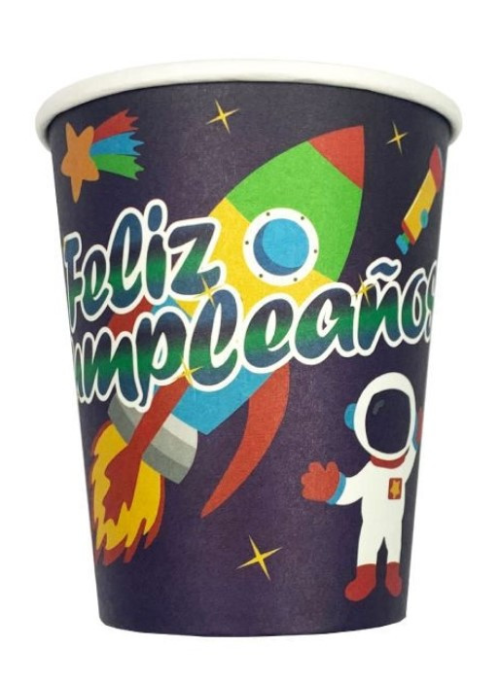 Vasos Astronauta 12 Unidades - Fiestas de Cumpleaños del Espacio