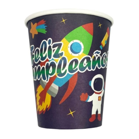 Vasos Astronauta 12 Unidades - Fiestas de Cumpleaños del Espacio