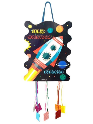 Piñata Cohete Tiras - Fiestas de Cumpleaños del Espacio