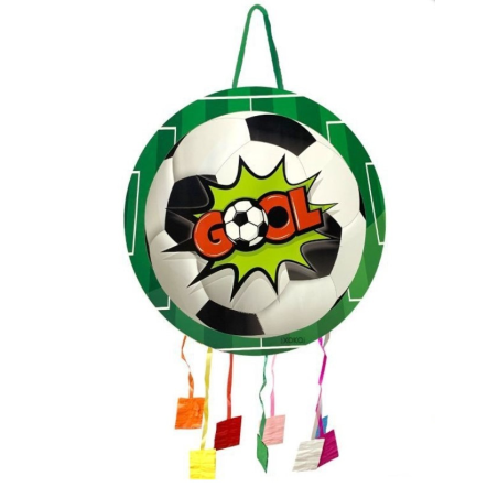 Piñata Balon de Futbol Tiras - Fiestas de Cumpleaños de Futbol