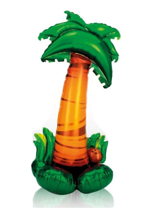 Globo Foil Palmera con Base - Fiesta Hawaiana