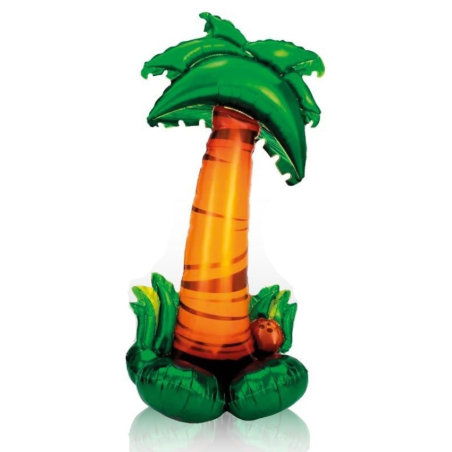 Globo Foil Palmera con Base - Fiesta Hawaiana
