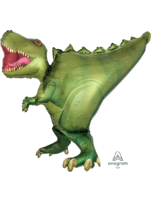 Globo Metalizado de Dinosaurio T-Rex 91/76cm - Globos de Formas Metalizados