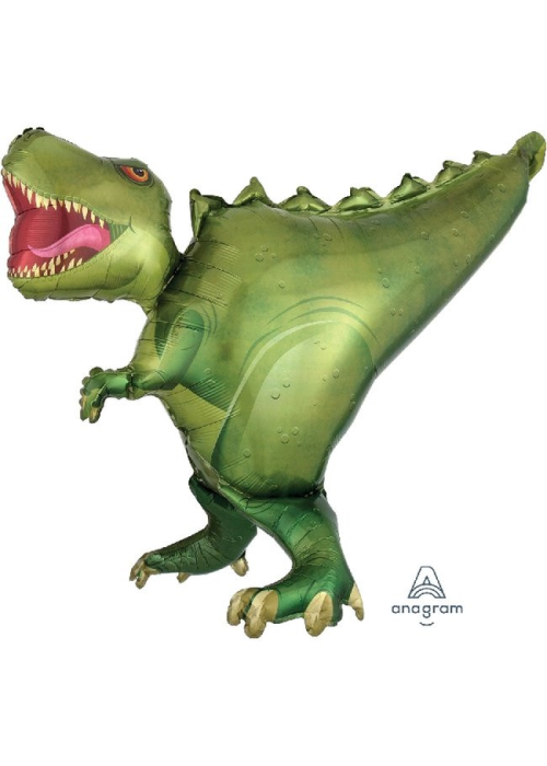 Globo Metalizado de Dinosaurio T-Rex 91/76cm - Globos de Formas Metalizados