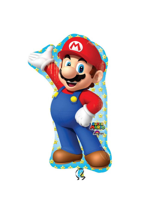 Globo Metalizado de Mario Bros 83/55cm - Globos de Formas Metalizados