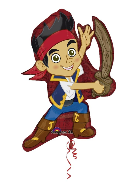 Globo Metalizado de Pirata Jake 97/75cm - Globos de Formas Metalizados