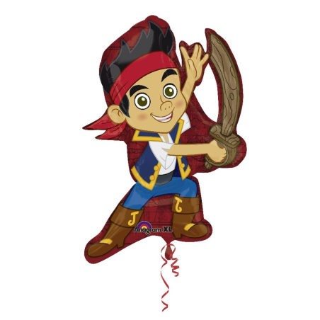 Globo Metalizado de Pirata Jake 97/75cm - Globos de Formas Metalizados