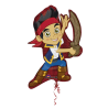 Globo Metalizado de Pirata Jake 97/75cm - Globos de Formas Metalizados