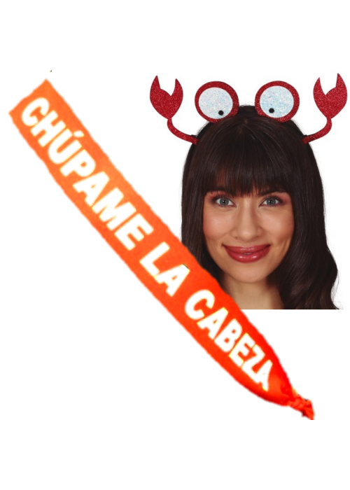 Set de diadema de cangrejo y banda - Complementos Despedidas de Soltera - Set para Despedidas