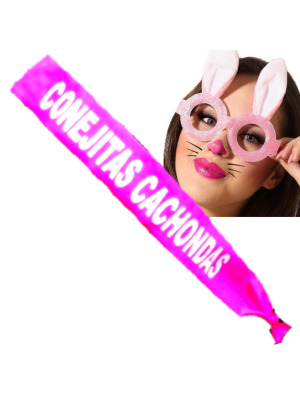 Set de Gafas de Conejita y banda - Complementos Despedidas de Soltera - Set para Despedidas