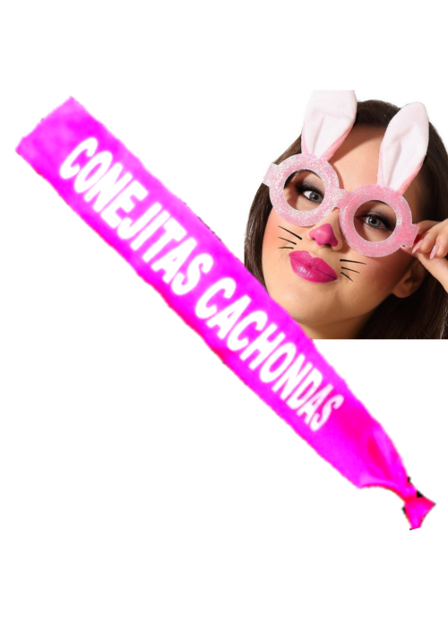 Set de Gafas de Conejita y banda - Complementos Despedidas de Soltera - Set para Despedidas