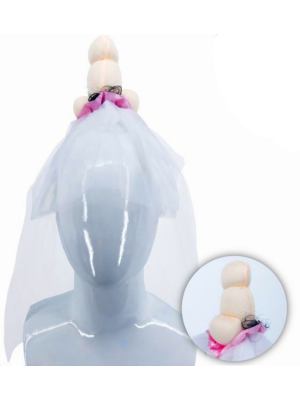 Velo de Novia con Pene - Complementos Despedidas de Soltera - COMPLEMENTOS DESPEDIDA