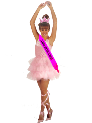 Comprar Disfraz de Miss Glamour con banda - Disfraces Despedidas de Soltera - Disfraces para despedidas de Soltera - Los mas ven
