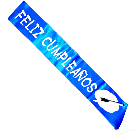 Banda Feliz Cumpleaños Rosa Gliter
