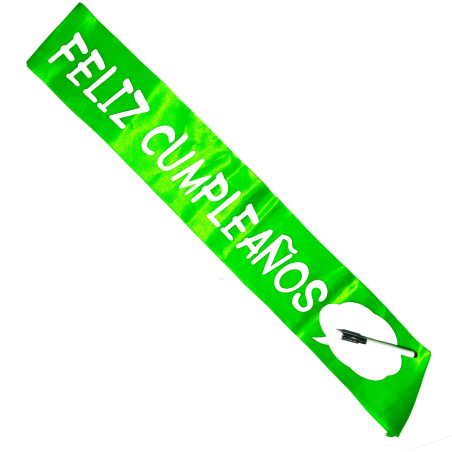 Banda Feliz Cumpleaños Rosa Gliter