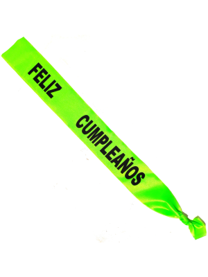 Comprar Banda Feliz Cumpleaños Verde - Bandas para cumpleaños