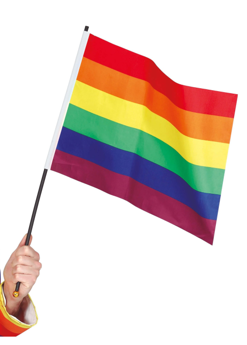 Bandera Arcoiris con Palo - Dia Del Orgullo Gay
