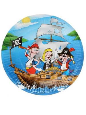 Platos de Pirata 18cm 6und - Fiestas de Cumpleaños de Piratas
