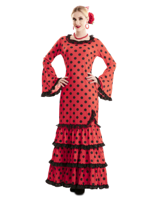 Disfraz de Sevillana Rojo y Negro - Disfraces de Mujer