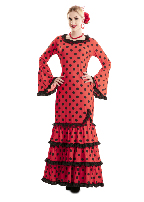 Disfraz de Sevillana Rojo y Negro