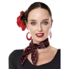 Pañuelo de Lunares Negro y Rojo - Mantones, pañuelos y Fajines