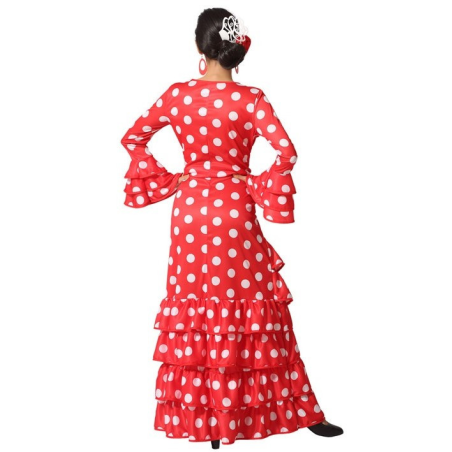Disfraz de Sevillana Rojo y Blanco - Disfraces de Sevillana para Mujer