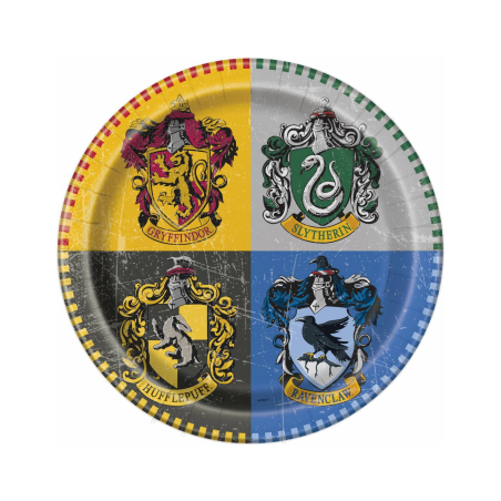 Platos redondos Harry Potter 23cm 8 Unid