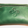 monedero con Lauburu de Piel verde - Bolsos y Carteras Vascas