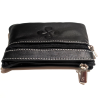monedero con Lauburu de Piel Negro- Bolsos y Carteras Vascas