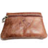 monedero con Lauburu de Piel Marron - Bolsos y Carteras Vascas
