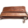 monedero con Eguzkilore de Piel Marron - Bolsos y Carteras Vascas