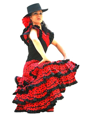 Disfraz de Sevillana Roja y Negra - Disfraces de Feria de Abril Mujer