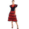 Disfraz de Sevillana Roja y Negra - Disfraces de Feria de Abril Mujer