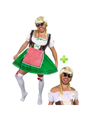 Disfraz de Tirolesa Verde para Hombre  - Despedidas de Soltero - Disfraces de Oktoberfest