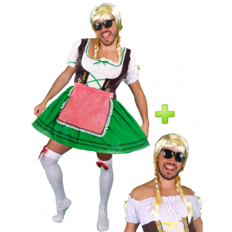 Disfraz de Tirolesa Verde para Hombre  - Despedidas de Soltero - Disfraces de Oktoberfest