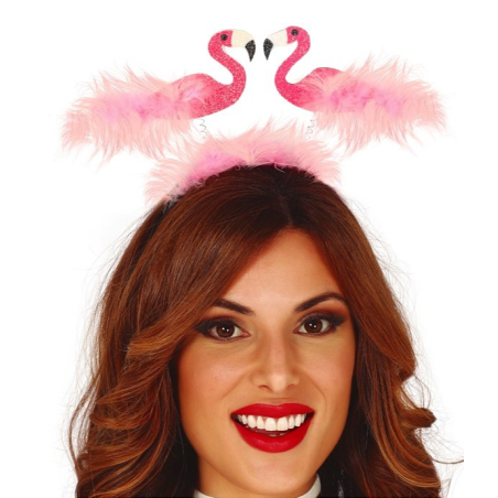 Diadema Flamencos Con Plumas - Complementos de Animales