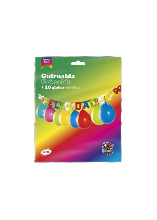 Guirnalda Felicidades + 10 Globos - Guirnaldas