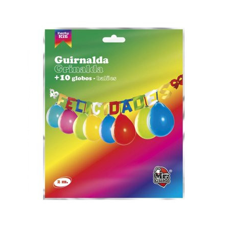 Guirnalda Felicidades + 10 Globos - Guirnaldas