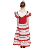 Disfraz De Sevillana Blanco Y Rojo