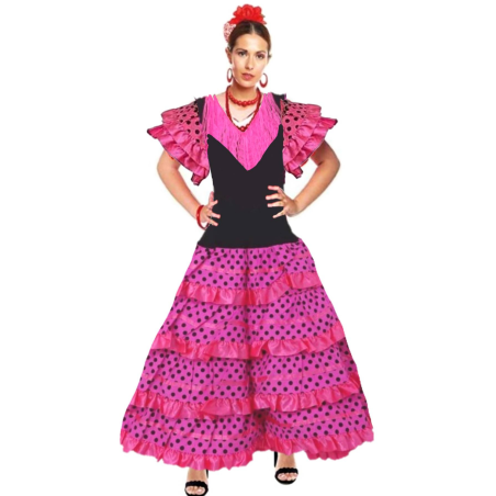 Disfraz de Sevillana Rosa - Disfraces de Sevillana para Mujer