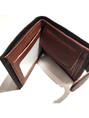 Cartera con Eguzkilore de Piel trenzada Negra - Bolsos y Carteras