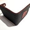 Cartera con Eguzkilore de Piel trenzada Negra - Bolsos y Carteras