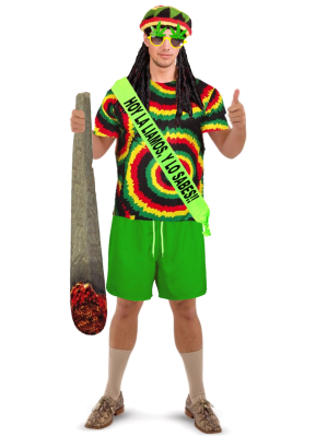Disfraz de Marihuana con banda - Disfraces Despedida Soltero